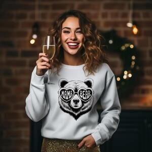 Mama Bear Sunglasses Mothers Day Sweatshirt Unisex Crewneck